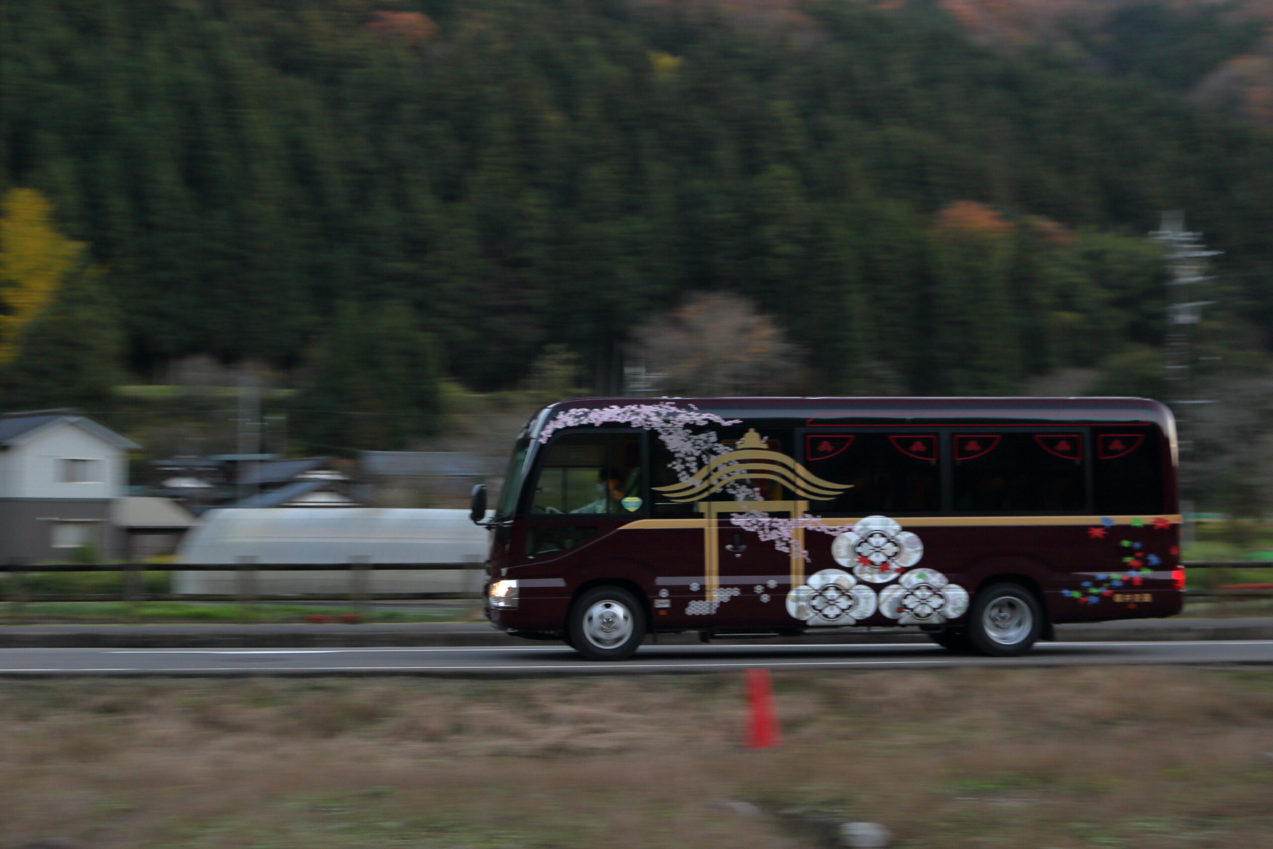 周遊バス「唐門号」の車体